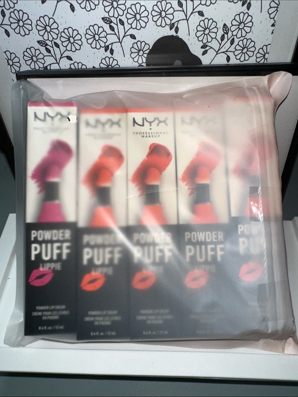 NYX POWDER PUFF LIPPIE VARIETY LOT OF 5 (CRUSHING HARD/TEENAGE DREAM)